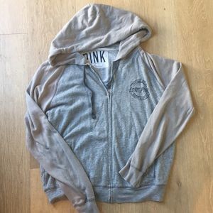 Pink grey lightweight full zip